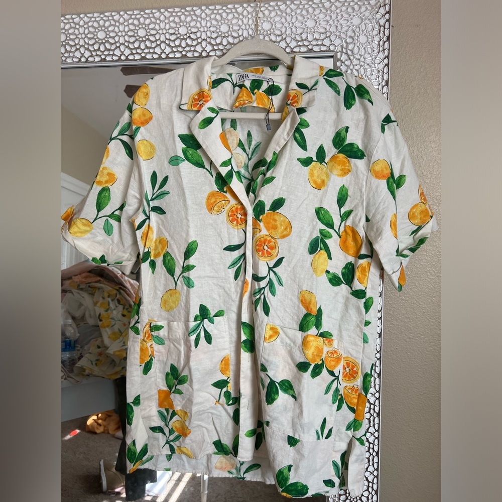 Zara lemon shirt
